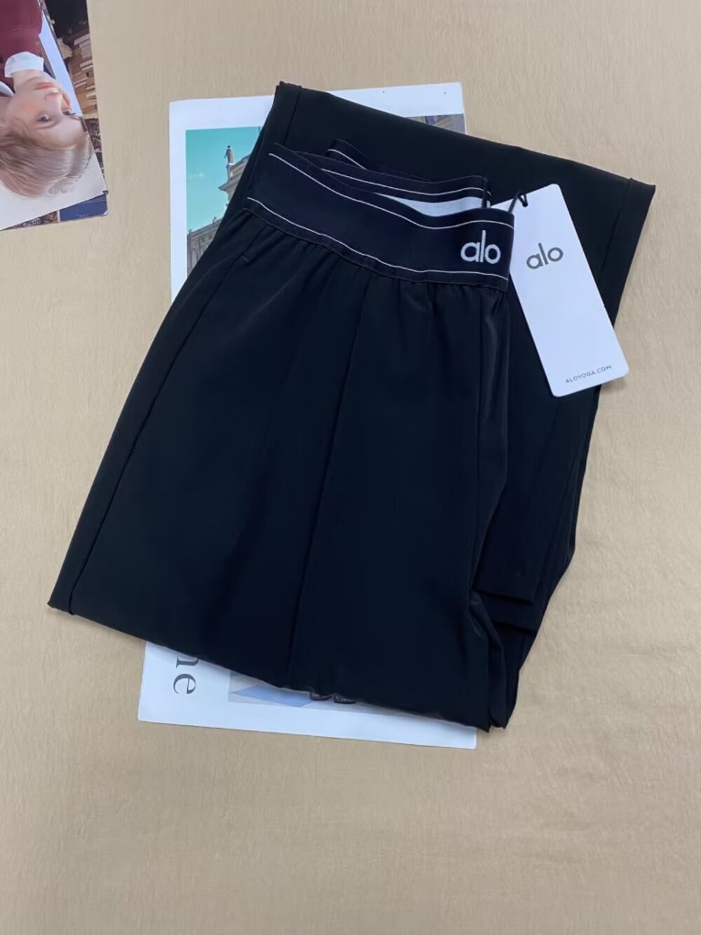 Alo Yoga🤩Suit Up Trouser black Wide Leg Trousers(Regular)NWT Essential💥 - Picture 6 of 8